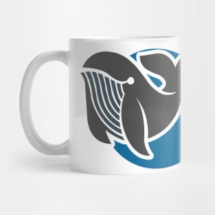Awesome Minimalist Whale Design for Ocean and Sea Mug